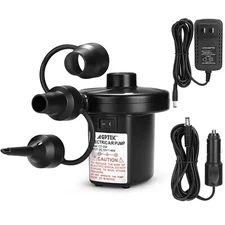AGPTEK Electric Air Pump,Portable Air Pump with 3 Nozzles, 4.5kPa Quick-Fill,...