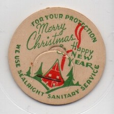 Milk Bottle Cap - Merry Christmas & Happy New Year - WE USE SEALRIGHT  SANITARY