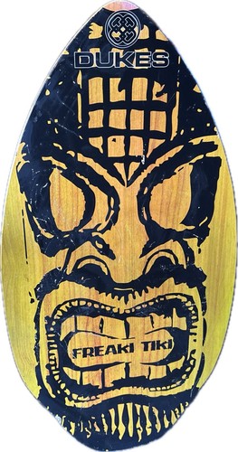 Vintage Dukes Freaki Tiki Skim Board Wooden Skimboard Ready For Play Or Display