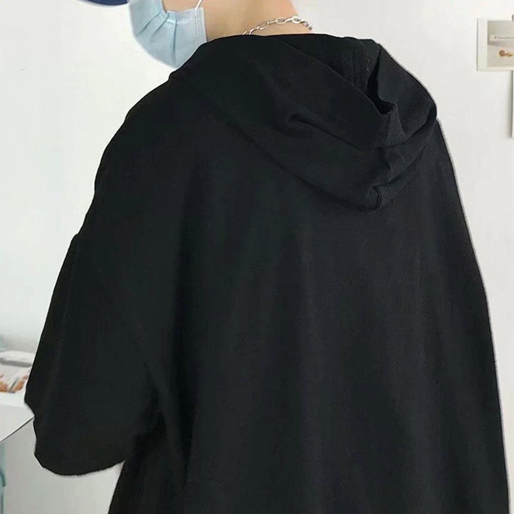 SACAI Felpa uomo top felpa borsa tinta unita Harajuku felpa con cappuccio