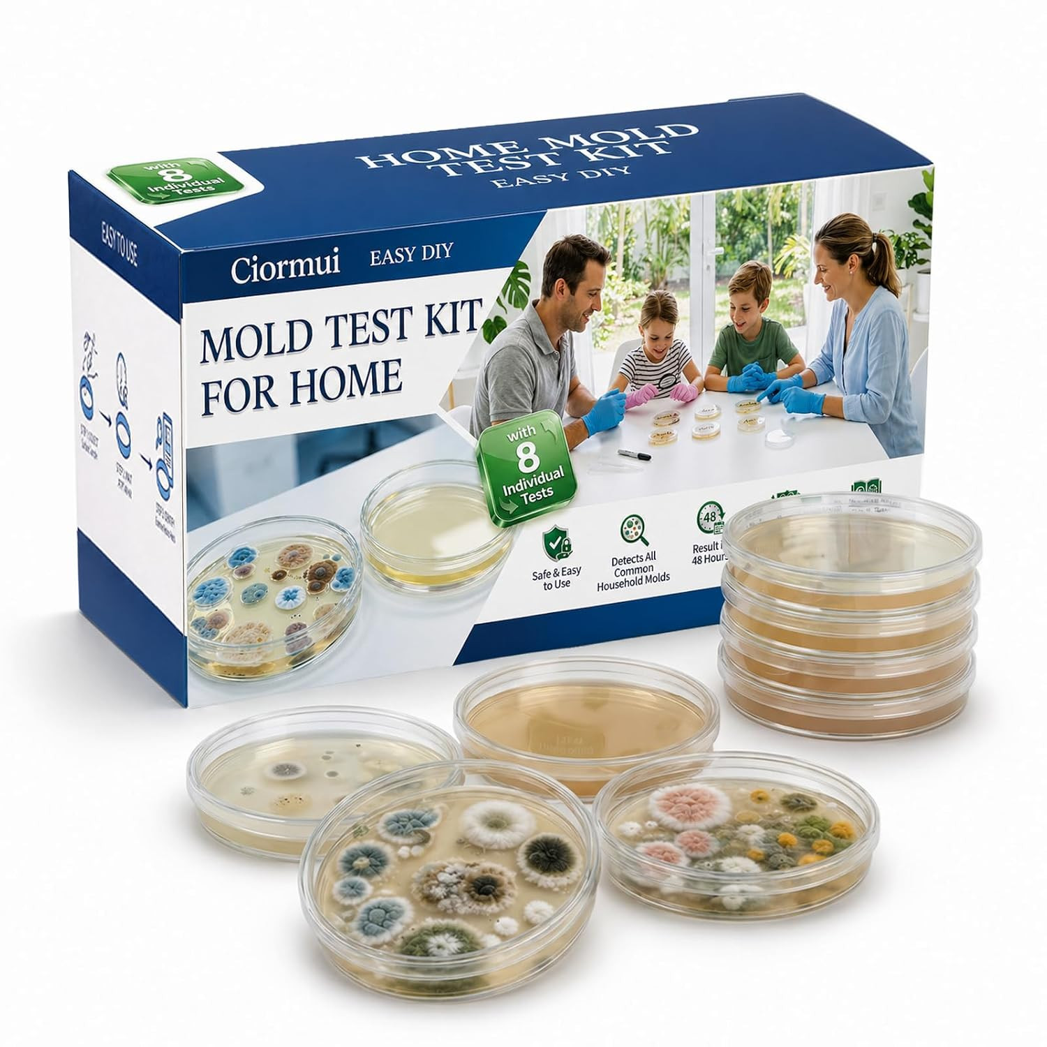 Mold Test Kit For Home, 8 Detection Tests, Diy Mold Detector For Indoor Air