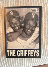 1991 Score Ken Griffey Sr. and Ken Griffey Jr. Base