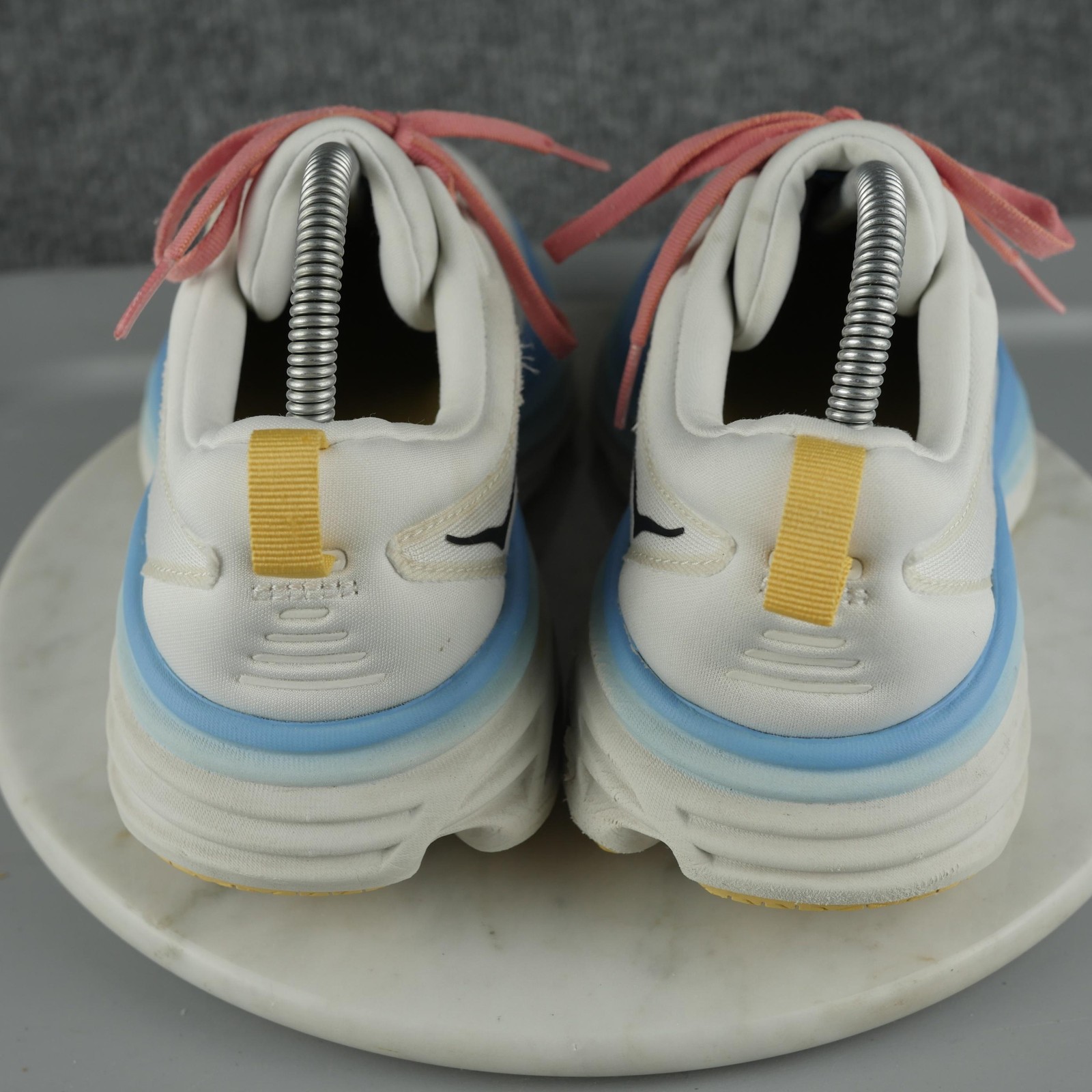 Hoka One One Bondi 8 Wide Shoes Womens Size 8.5 White Running Sneakers 1127954 thumbnail 6