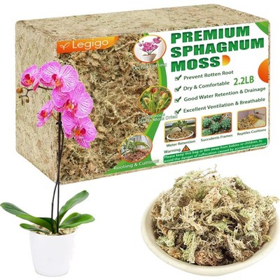 Sphagnum Moos Blumenerde 1kg - Sukkulenten Fleischfressende Pflanzen Orchidee...