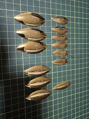 Evergreen Willow Leaf Blade Gold Set Spinnerbait Blade Jig Jig Spinner Box