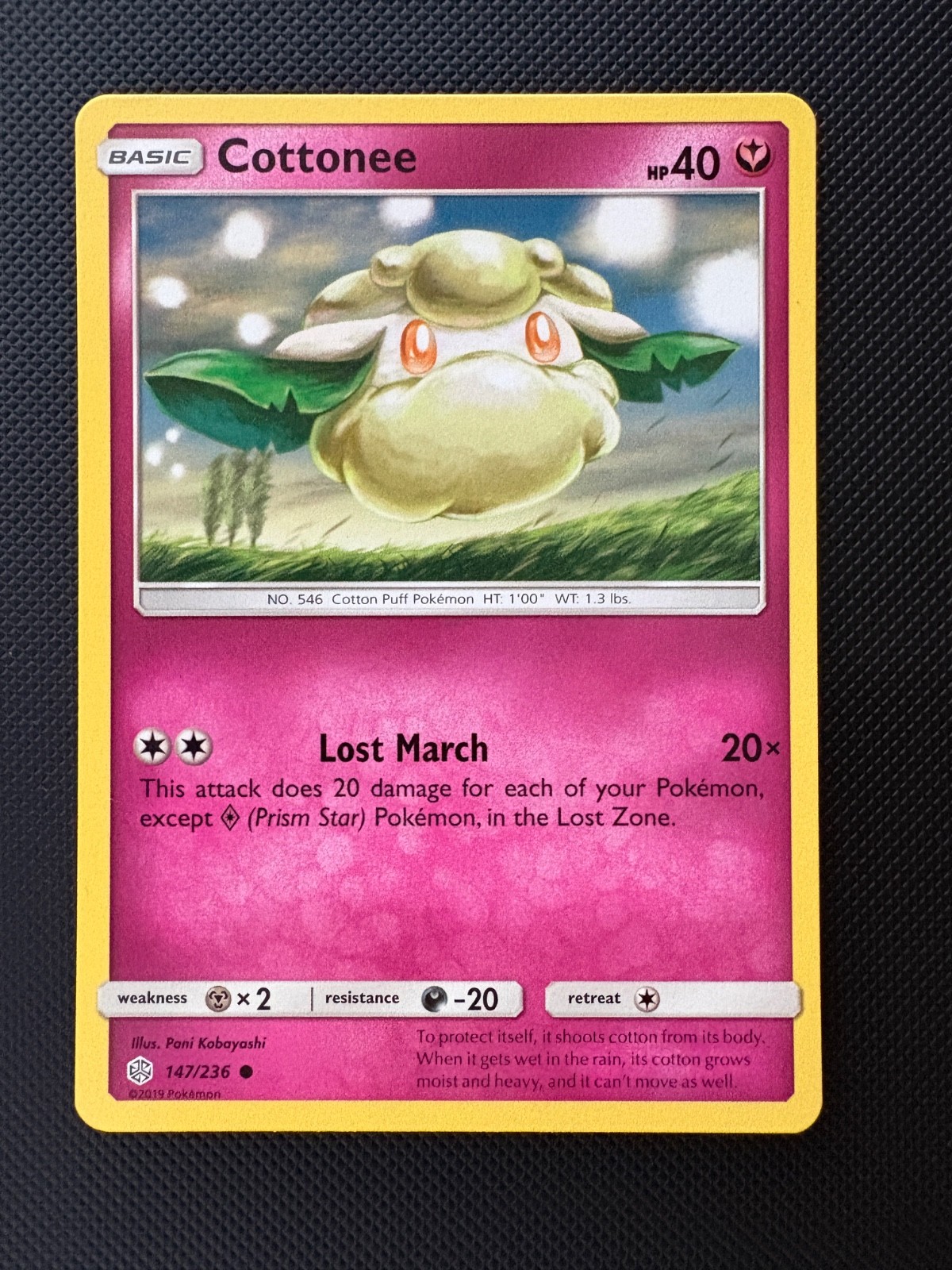 Cottonee 147/236 Pokemon English Sun & Moon Cosmic Eclipse 2019