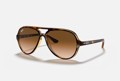 New Ray-Ban Cats 5000 Classic Light Havana Light Brown Gradient 59 mm Sunglasses