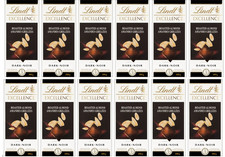 12 pack Lindt Excellence Chocolate Roasted Almond,3.5 OZ EACH