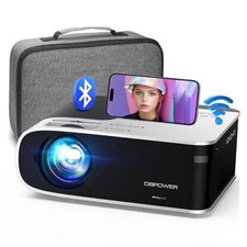  Smart WiFi Bluetooth Projector, 300 ANSI, Native 1080P, 200'' Display, Dolby 