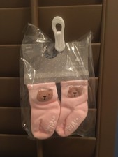 New Baby Gap Girls Cushioned Sole 3 Pair Set Socks 6-12 months