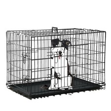 Black Metal Dog Cage DOGC-D01-36S  37  X 25   Large Door Entry Brand New