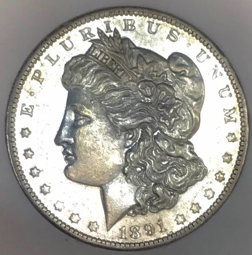 1891 O MORGAN PROOF LIKE RARE KEY DATE! GLASSY MIRRORS! MUST SEE BEAUTY NR#64584