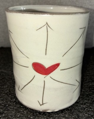 Z  POTS- Vermont- LOVE ALL- WAYS Handmade Pottery Cup by ERIC & NOELLE HENDRICK