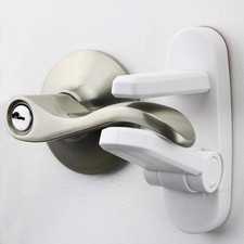 Door Lever Locks 4 Pack - Prevents Toddlers from Opening Doors - Durable ABS w