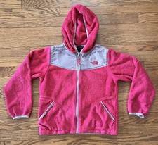 The North Face Pink Fleece Hooded Jacket Toddler Girls Youth Medium Full Zip