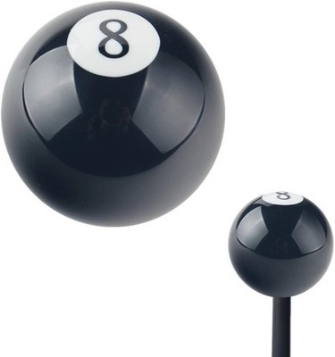 2 1/4'' 8 Ball Billiard Round 3 4 5 6 Speed Black Shift Knob 3/8''-16 For Hurst...