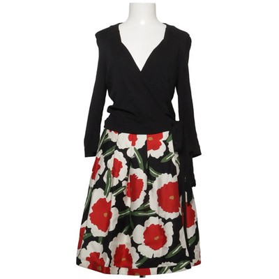 Diane von Furstenberg, Wickelkleid, Größe: M, Schwarz/Rot/Mehrfarbig #jrm