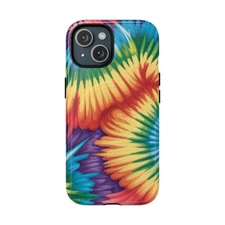 Rainbow Tie Dye, Magnetic iPhone Case, Magsafe Compatible Cover