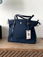 US Polo Assn Navy Blue & Gold TOTE Shoulder Bag Houston New school work study