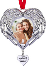 Memorial Christmas Angel Wings Photo Ornaments 2025 Sympathy Gifts for Loss of L
