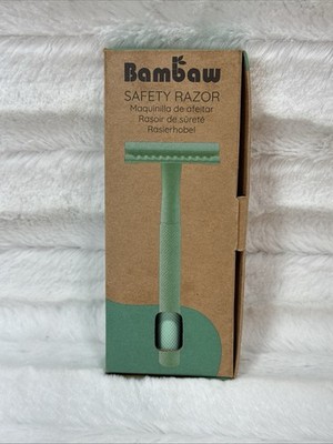 Double Edge Safety Razor for Men & Women Metal Razor 5Blades Eco-Friendly Green