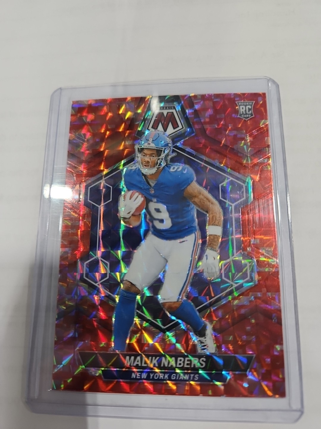2024 Panini Mosaic - Rookies Malik Nabers #306 Red Camo Mosaic Prizm (RC)