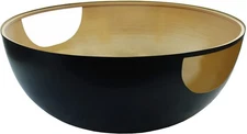 286-CT DOMA Collection Glass Top Matte Black Metal Coffee Table with Brushed ...