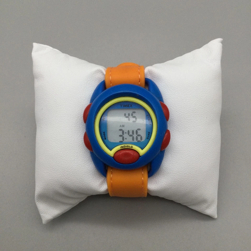 Timex Time Machines Reloj Niños TW7899600 34mm Azul Naranja Amarillo Batería Nueva Foto 2 de 4