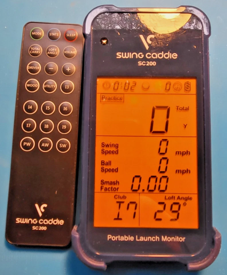 Voice Caddie Swing Caddie SC200 Portable Golf Launch Monitor w/ Remote & Case - Image 2 of 4