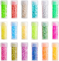 72G 18 Farben Zylinder Glas Perlen 2.5X2Mm Rocailles Perlen Bulk Runde Loch Mini