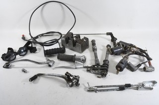 O67F03 Lotto ricambi moto d'epoca Suzuki Yamaha e altre bobine accensione