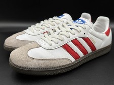 Size 11 - Adidas Samba OG White Scarlet