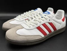 Size 11 - Adidas Samba OG White Scarlet