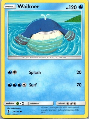 Wailmer Common SM - Guardians Rising 29/145 NM