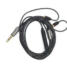 PVC MMCX Audio Cable Volume Control For Shure SE215/425/535/846 Black With Mic