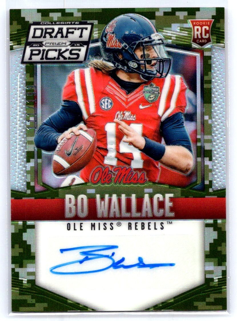 2015 Panini Prizm Collegiate Draft Picks #156 Bo Wallace Camo Prizm AUTO /199