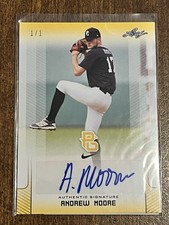 ANDREW MOORE 2017 Leaf Perfect Game #BA-AM1 Blank Back GOLD AUTOGRAPH #1/1