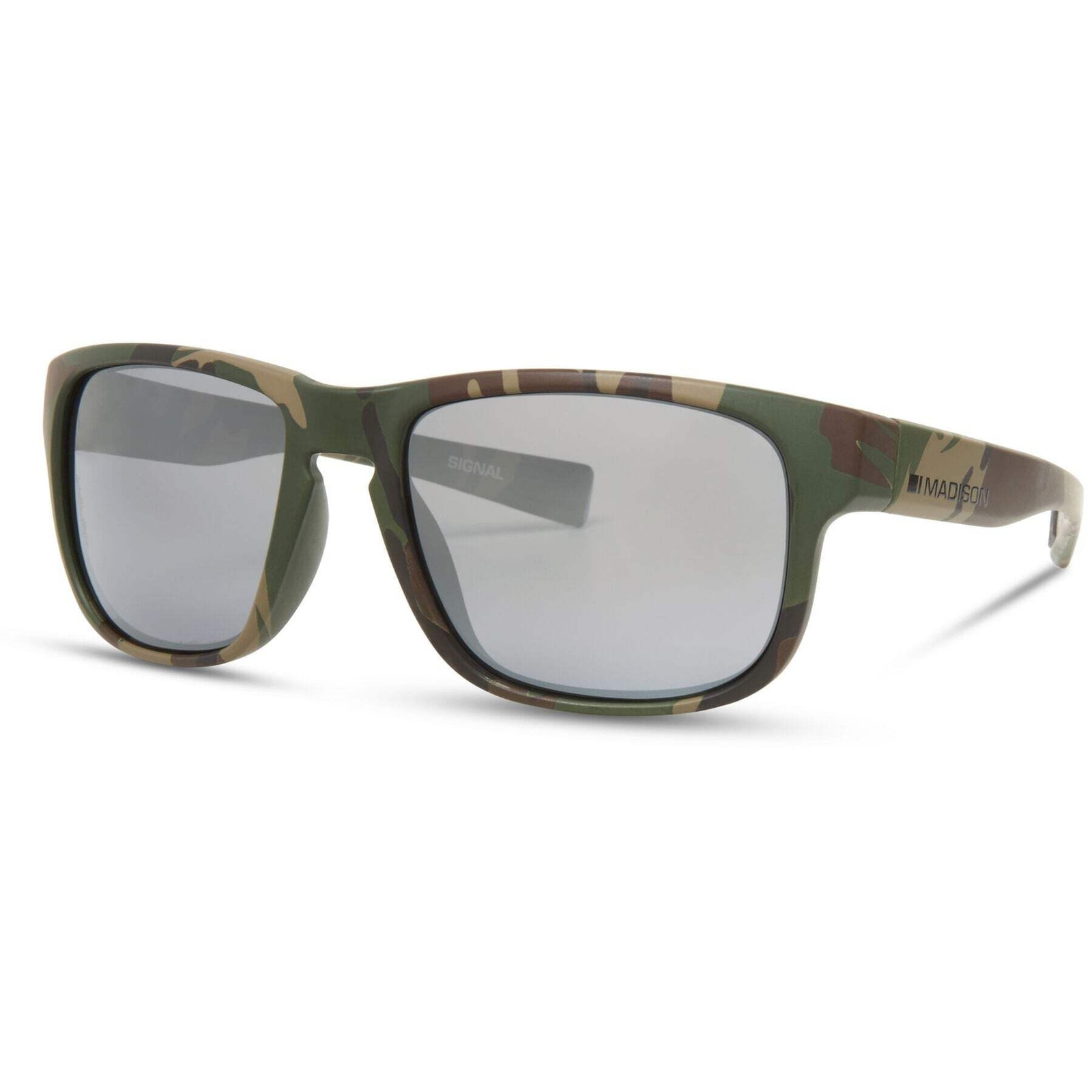 Madison Eyewear Signal Camo Sunglasses- 3 Polarised Lens Pack-Silver Mirror/Bron