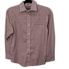 Chaps Red White and black Checkered Shirt Size 14/16 Boys