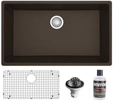 Karran USA QU-812-PK1 Quartz QU 32-1/4" Undermount Single Basin - Brown