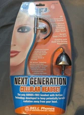 Bell RF3 NEXT GEN Headset Aircom Cellular Cell Phone Hands Free Ear Piece NOS