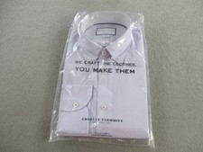 Charles Tyrwhitt Dress Shirt Mens 16/33 Lilac Purple Striped Non Iron Oxford NEW