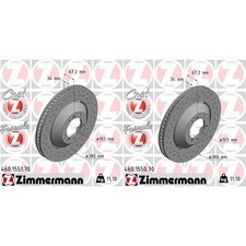 2x ZIMMERMANN FORMULA Z 380mm BREMSSCHEIBEN VORNE passend für PORSCHE 911