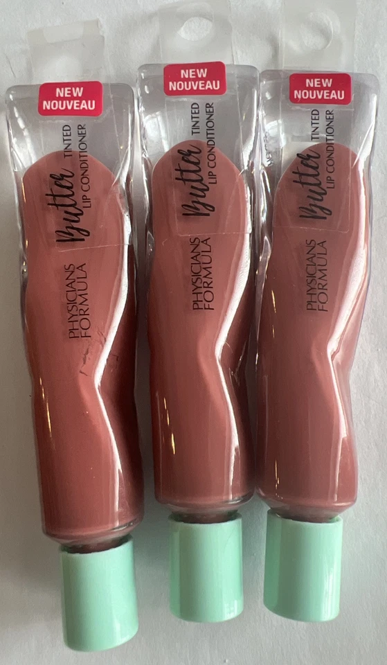 Paquete de 3~Acondicionador de labios tintado con mantequilla Physicians Formula Brazilian Berry~Nuevo Foto 2 de 3