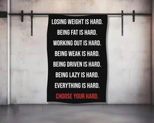 Gym Motivational Tapestry - Inspirational Home Decor for Weightlifting