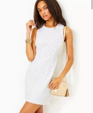 Lilly Pulitzer Mila Lace Shift Dress Resort White Butterfly Garden Lace 10 NEW