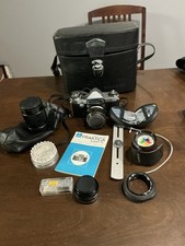 Hanimex Praktica Super TL 35mm Camera Kit w/ 50mm  135mm  Case