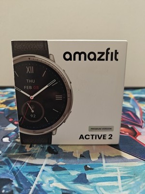 Amazfit Active 2 Premium Version 44mm Fitness Smart Watch Leather Band SEALED