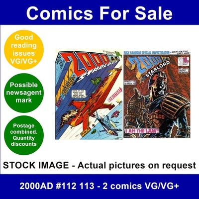 2000AD #112 113 - 2 comics VG/VG+