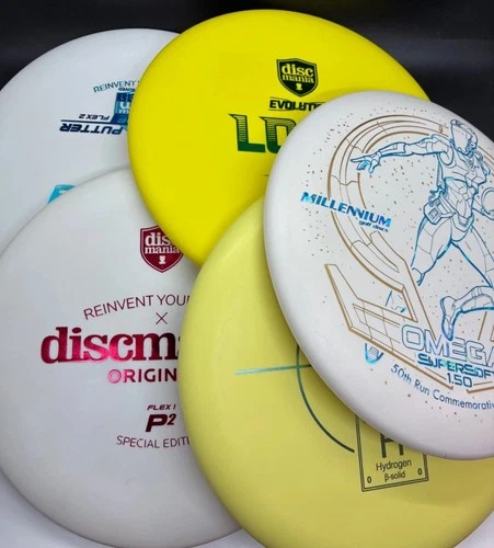 Disc Golf Putter Lot 5 Discs Discmania P2 Flex 1 & 2 Logic Soft Omega Loft Hydro